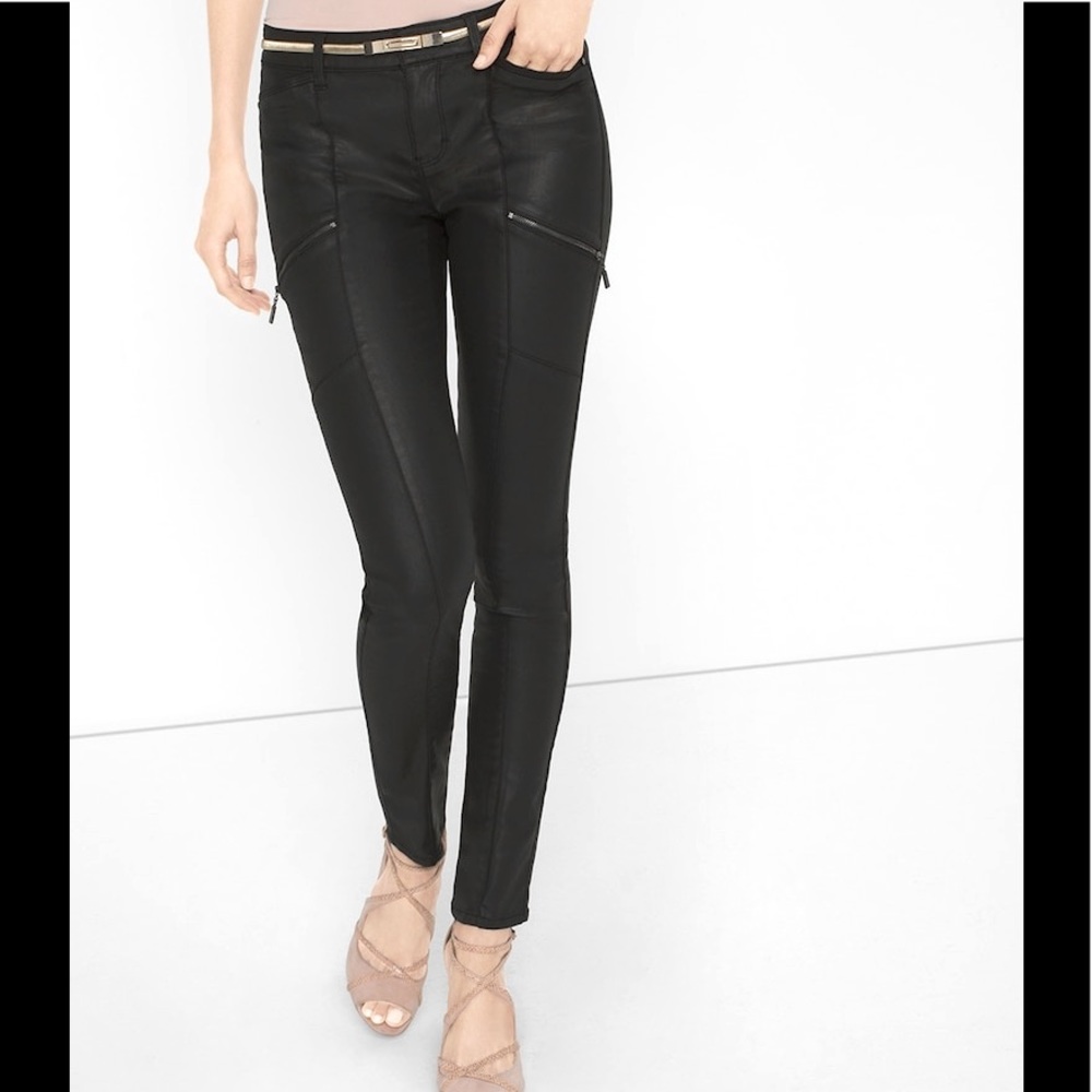 WHBM coated skinny jeans